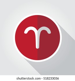 Aries Icon Design Illustration Template