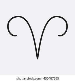 Aries icon illustration isolated vector sign symbol