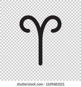 aries icon isolated on transparent background