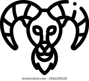 aries icon. Thin Linear Style Design Isolated On White Background