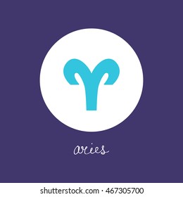 aries icon. vector illustration
