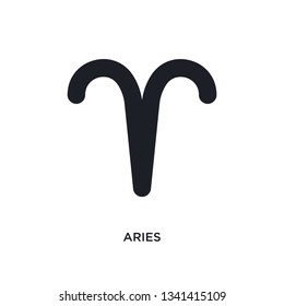 aries isolated icon. simple element illustration from zodiac concept icons. aries editable logo sign symbol design on white background. can be use for web and mobile