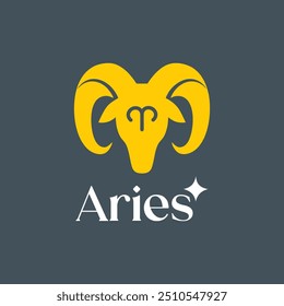 vetor de logotipo aries com design de luxo dourado para download e com formato de arquivo eps de alta resolução