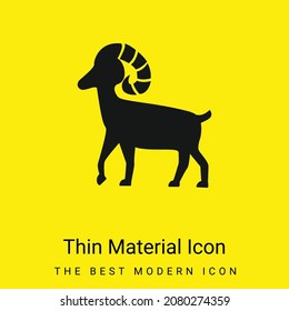 Aries minimal bright yellow material icon