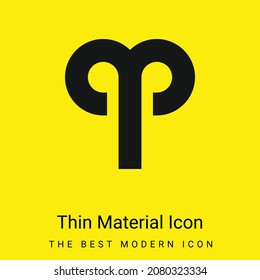 Aries minimal bright yellow material icon