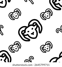 aries seamless pattern with line style