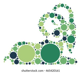 Aries shape vector design by color point