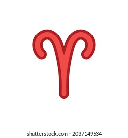 aries symbol design over white