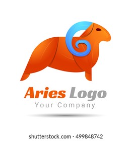 Aries Volume Logo Colorful. 3d Vector Design. Corporate identity