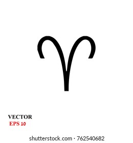 Aries web black icon on a white background