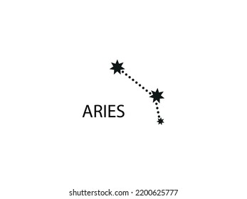 Aries Zodiac Constellation Sky Map Horoscope Stock Vector (Royalty Free ...