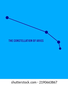 Aries Zodiac constellation. Vector illustration in the style of minimalism	