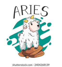 Aries zodiac horoscope logo. suitable for stickers, news or anything else