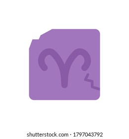 Aries zodiac icon. Simple color vector elements of esoteric icons for ui and ux, website or mobile application
