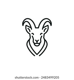 Aries zodiac icon. Simple Aries zodiac icon for social media, app, and web design. Vector illustration.