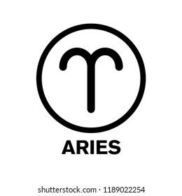 aries - zodiac icon vector