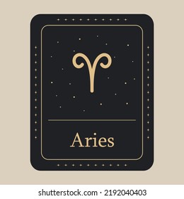 Aries zodiac icon. Vector illustration.