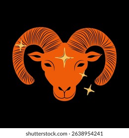 Aries Zodiac . Modern Magic and Astrological Art