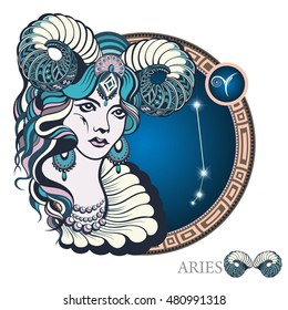 Aries Zodiac Sign Stock Vector (Royalty Free) 480991318 | Shutterstock