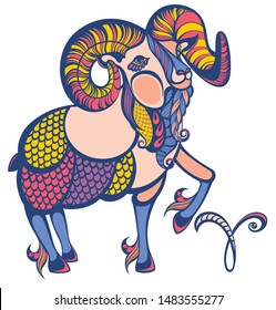 Aries . Zodiac sign. Astrological, horoscope symbol