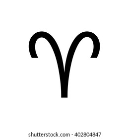 Aries zodiac sign. Astrology symbol vector illustration