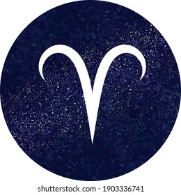 Aries Zodiac Sign Circle Galaxy