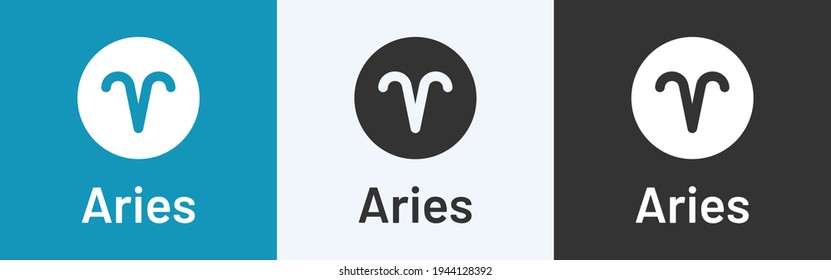 Aries zodiac sign. Horoscope constellation vector symbol.