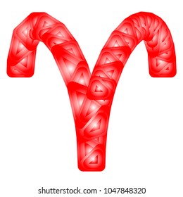 Aries zodiac sign, horoscope symbol, vector illustration