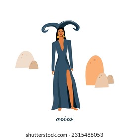 Aries Zodiac Sign Icon Vector Design. 