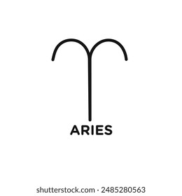 Aries zodiac sign icon vector set collection for web