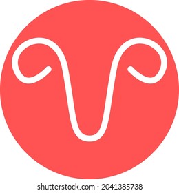 Aries zodiac sign, illustration, vector, on a white background.