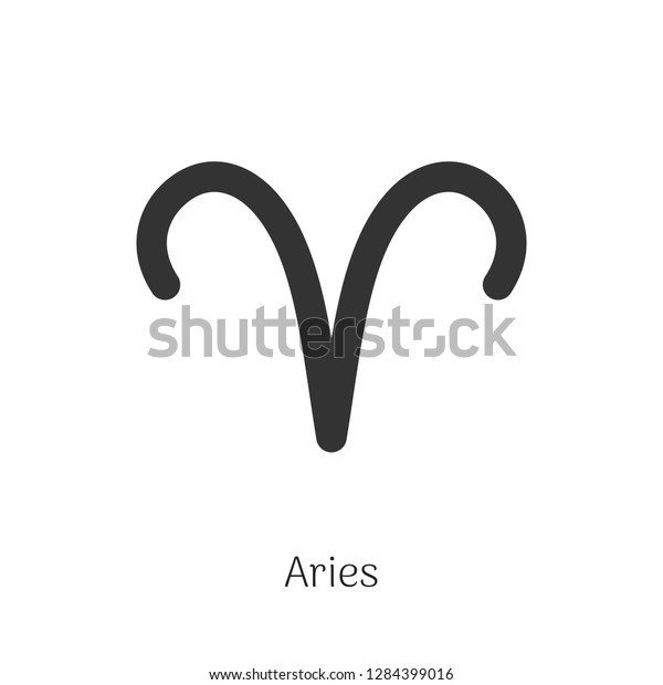 Aries Zodiac Sign Isolated On White Stock Vector (Royalty Free ...