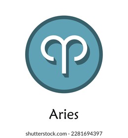 Aries zodiac sign symbole on white background horoscope astrology Zodiac sign. Astrological calendar. Zodiacal black and white vector horoscope. Line symbol