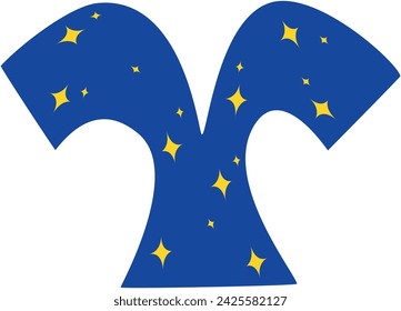Aries zodiac sign vector. Celestial design. Astrological horoscope 