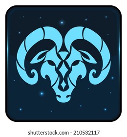 Aries zodiac sign. Vector Illustration