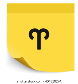 Aries zodiac symbol.