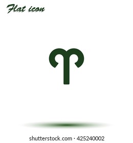 Aries zodiac symbol.