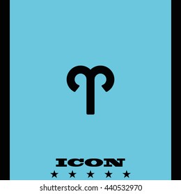Aries zodiac symbol.