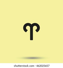 Aries zodiac symbol.