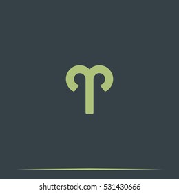 Aries zodiac symbol.