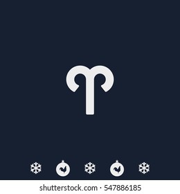 Aries zodiac symbol.