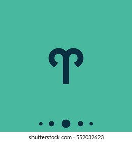 Aries zodiac symbol.