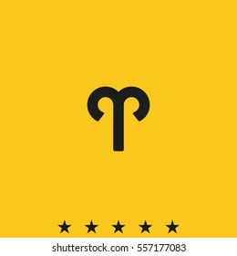 Aries zodiac symbol.