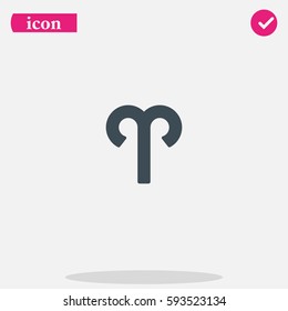 Aries zodiac symbol.