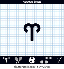 Aries zodiac symbol.