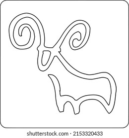 Vector Aries zodiac.  Colección de portadas de historias destacadas para los medios sociales.  pegatina o icono de astrología.  Ilustración del vector zodiaco