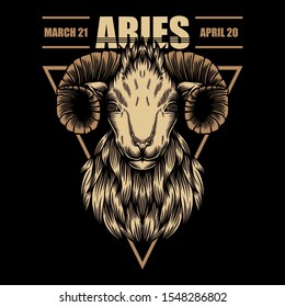 Aries zodiac vector illustration for your company or brand