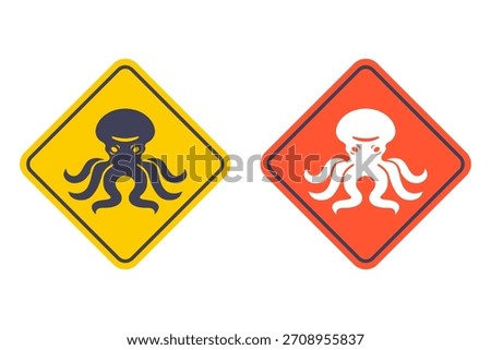 arine octopus icon black icon. Flat illustration