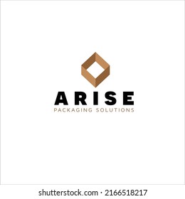 Arise logo template modern geometry texts sketch 3d flat design