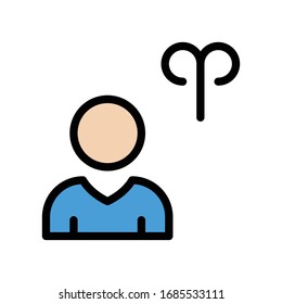 arise sign vector flat color icon 